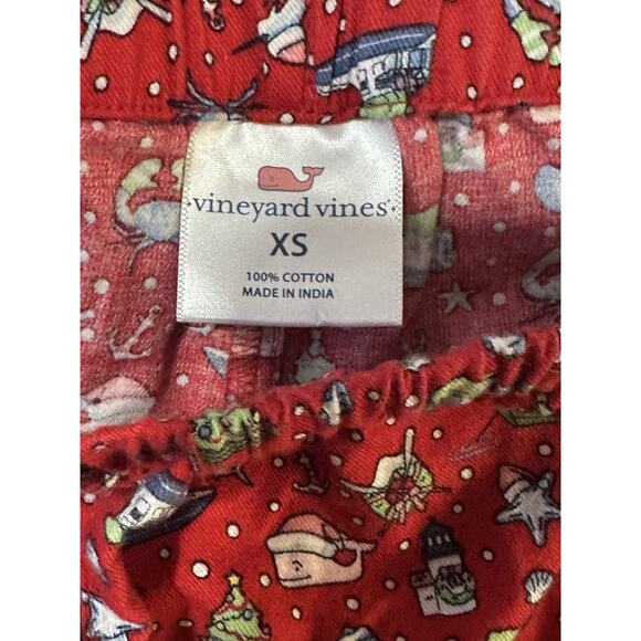 Vineyard Vines Pajama Pants XS Red Christmas Whale Crab Boat Nautical Holiday - Picture 4 of 7